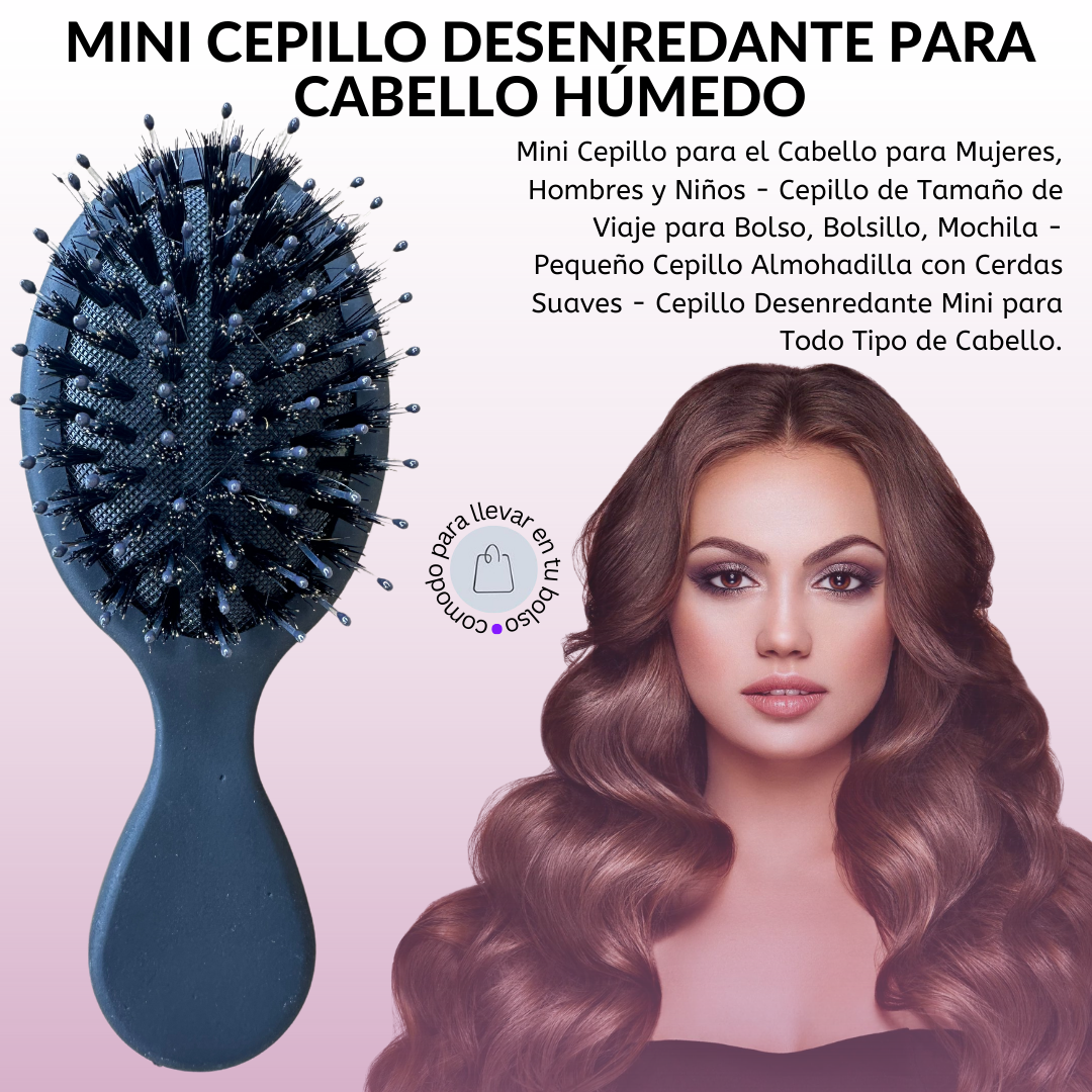 Anti-Breakage Travel Brush for Fine, Thick & Curly Hair